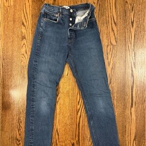 Agolde Riley Crop in dark blue